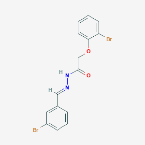 molecular formula C15H12Br2N2O2 B3859542 N'-(3-bromobenzylidene)-2-(2-bromophenoxy)acetohydrazide 