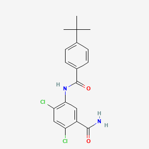 molecular formula C18H18Cl2N2O2 B3859546 5-[(4-tert-butylbenzoyl)amino]-2,4-dichlorobenzamide CAS No. 5522-53-2