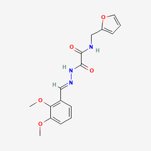 molecular formula C16H17N3O5 B3859551 2-[2-(2,3-dimethoxybenzylidene)hydrazino]-N-(2-furylmethyl)-2-oxoacetamide 