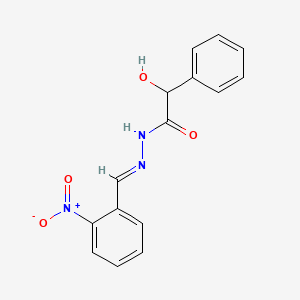 molecular formula C15H13N3O4 B3859556 2-hydroxy-N'-(2-nitrobenzylidene)-2-phenylacetohydrazide 