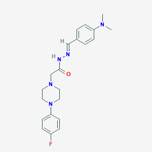 molecular formula C21H26FN5O B385956 N'-[4-(dimethylamino)benzylidene]-2-[4-(4-fluorophenyl)-1-piperazinyl]acetohydrazide 