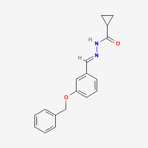 molecular formula C18H18N2O2 B3859563 N'-[3-(benzyloxy)benzylidene]cyclopropanecarbohydrazide 