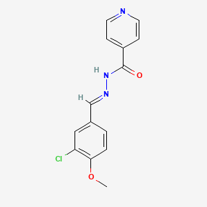 molecular formula C14H12ClN3O2 B3859565 N'-(3-chloro-4-methoxybenzylidene)isonicotinohydrazide CAS No. 5522-65-6