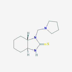 molecular formula C12H21N3S B385957 1-(1-pyrrolidinylmethyl)octahydro-2H-benzimidazole-2-thione 
