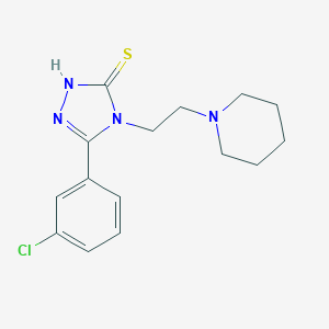 5-(3-chlorophenyl)-4-[2-(1-piperidinyl)ethyl]-4H-1,2,4-triazol-3-yl hydrosulfide