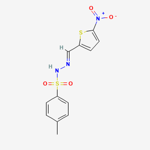 molecular formula C12H11N3O4S2 B3859595 4-methyl-N'-[(5-nitro-2-thienyl)methylene]benzenesulfonohydrazide 
