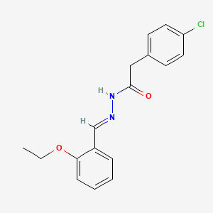 molecular formula C17H17ClN2O2 B3859608 2-(4-chlorophenyl)-N'-(2-ethoxybenzylidene)acetohydrazide 