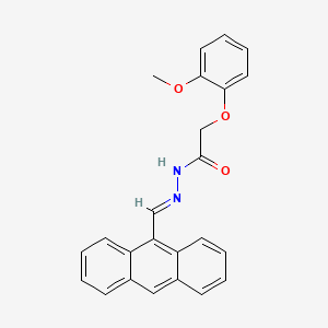molecular formula C24H20N2O3 B3859623 N'-(9-anthrylmethylene)-2-(2-methoxyphenoxy)acetohydrazide 