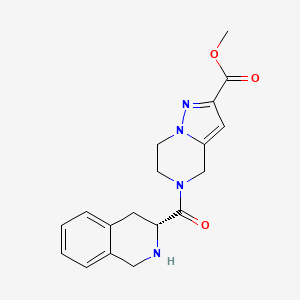 molecular formula C18H20N4O3 B3859636 methyl 5-[(3R)-1,2,3,4-tetrahydroisoquinolin-3-ylcarbonyl]-4,5,6,7-tetrahydropyrazolo[1,5-a]pyrazine-2-carboxylate 
