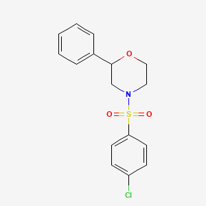 molecular formula C16H16ClNO3S B3859638 4-[(4-chlorophenyl)sulfonyl]-2-phenylmorpholine CAS No. 5523-05-7