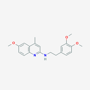molecular formula C21H24N2O3 B3859664 N-[2-(3,4-dimethoxyphenyl)ethyl]-6-methoxy-4-methyl-2-quinolinamine 
