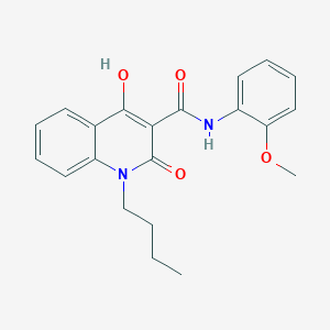 molecular formula C21H22N2O4 B3859670 1-butyl-4-hydroxy-N-(2-methoxyphenyl)-2-oxo-1,2-dihydro-3-quinolinecarboxamide 