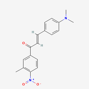 molecular formula C18H18N2O3 B3859692 3-[4-(dimethylamino)phenyl]-1-(3-methyl-4-nitrophenyl)-2-propen-1-one 