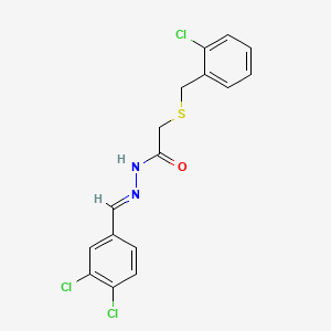 molecular formula C16H13Cl3N2OS B3859719 2-[(2-chlorobenzyl)thio]-N'-(3,4-dichlorobenzylidene)acetohydrazide 