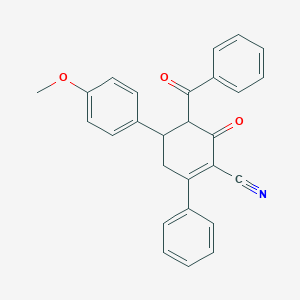 5-Benzoyl-4-(4-methoxyphenyl)-6-oxo-2-phenylcyclohex-1-ene-1-carbonitrile