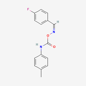 molecular formula C15H13FN2O2 B3859725 4-fluorobenzaldehyde O-{[(4-methylphenyl)amino]carbonyl}oxime 