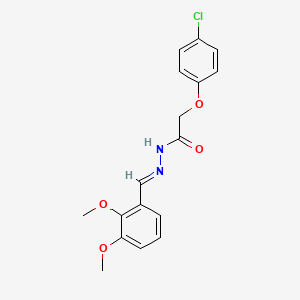 molecular formula C17H17ClN2O4 B3859751 2-(4-chlorophenoxy)-N'-(2,3-dimethoxybenzylidene)acetohydrazide 