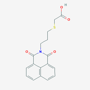 molecular formula C17H15NO4S B3859755 {[3-(1,3-dioxo-1H-benzo[de]isoquinolin-2(3H)-yl)propyl]thio}acetic acid 
