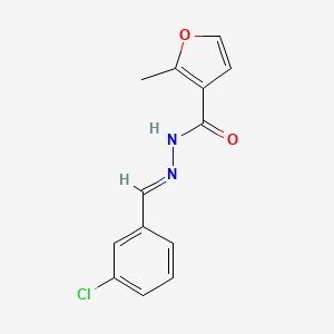 molecular formula C13H11ClN2O2 B3859762 N'-(3-chlorobenzylidene)-2-methyl-3-furohydrazide 