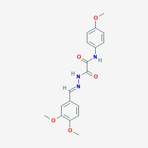 molecular formula C18H19N3O5 B3859775 2-[2-(3,4-dimethoxybenzylidene)hydrazino]-N-(4-methoxyphenyl)-2-oxoacetamide 