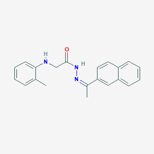 molecular formula C21H21N3O B3859777 2-[(2-methylphenyl)amino]-N'-[1-(2-naphthyl)ethylidene]acetohydrazide 