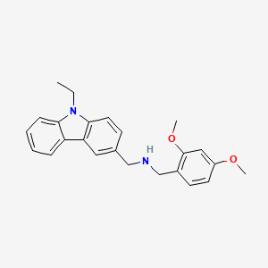 molecular formula C24H26N2O2 B3859785 (2,4-dimethoxybenzyl)[(9-ethyl-9H-carbazol-3-yl)methyl]amine 