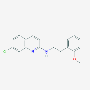 molecular formula C19H19ClN2O B3859796 7-chloro-N-[2-(2-methoxyphenyl)ethyl]-4-methyl-2-quinolinamine 
