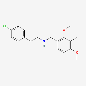 molecular formula C18H22ClNO2 B3859798 2-(4-chlorophenyl)-N-(2,4-dimethoxy-3-methylbenzyl)ethanamine 
