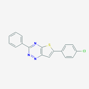 molecular formula C17H10ClN3S B385983 6-(4-Chlorophenyl)-3-phenylthieno[2,3-e][1,2,4]triazine 