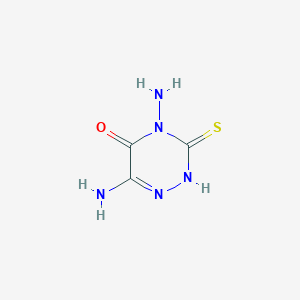 molecular formula C3H5N5OS B385984 4,6-diamino-3-sulfanylidene-2H-1,2,4-triazin-5-one 