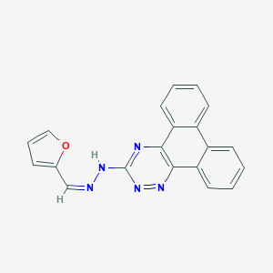 molecular formula C20H13N5O B385985 2-Furaldehyde phenanthro[9,10-e][1,2,4]triazin-3-ylhydrazone 