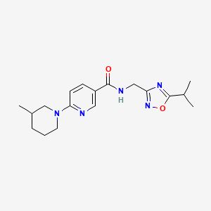 N-[(5-isopropyl-1,2,4-oxadiazol-3-yl)methyl]-6-(3-methyl-1-piperidinyl)nicotinamide
