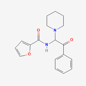 N-[2-oxo-2-phenyl-1-(1-piperidinyl)ethyl]-2-furamide