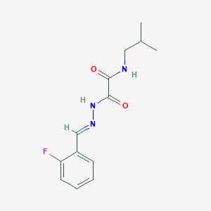 molecular formula C13H16FN3O2 B3859875 2-[2-(2-fluorobenzylidene)hydrazino]-N-isobutyl-2-oxoacetamide 