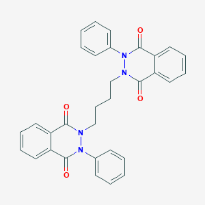molecular formula C32H26N4O4 B385991 2-[4-(1,4-dioxo-3-phenyl-3,4-dihydro-2(1H)-phthalazinyl)butyl]-3-phenyl-2,3-dihydro-1,4-phthalazinedione 