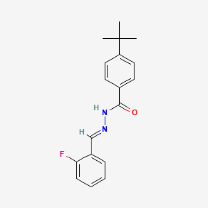 molecular formula C18H19FN2O B3859918 4-tert-butyl-N'-(2-fluorobenzylidene)benzohydrazide 
