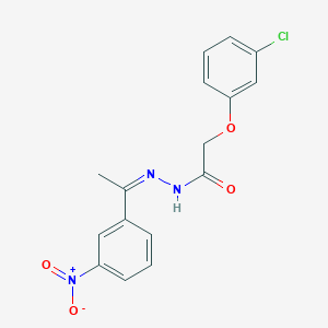 2-(3-chlorophenoxy)-N'-[1-(3-nitrophenyl)ethylidene]acetohydrazide