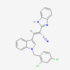 2-(1H-benzimidazol-2-yl)-3-[1-(2,4-dichlorobenzyl)-1H-indol-3-yl]acrylonitrile