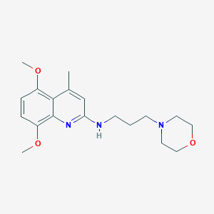 molecular formula C19H27N3O3 B3860005 5,8-dimethoxy-4-methyl-N-[3-(4-morpholinyl)propyl]-2-quinolinamine 