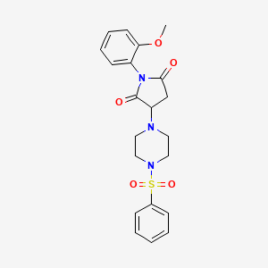 1-(2-methoxyphenyl)-3-[4-(phenylsulfonyl)-1-piperazinyl]-2,5-pyrrolidinedione