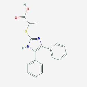 molecular formula C18H16N2O2S B386001 2-[(4,5-Diphenyl-1H-imidazol-2-yl)thio]-propanoic acid CAS No. 50677-46-8