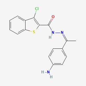N'-[1-(4-aminophenyl)ethylidene]-3-chloro-1-benzothiophene-2-carbohydrazide