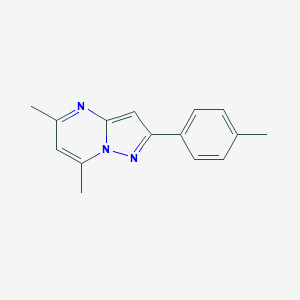 molecular formula C15H15N3 B386004 5,7-二甲基-2-(4-甲基苯基)吡唑并[1,5-a]嘧啶 