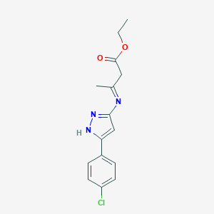 molecular formula C15H16ClN3O2 B386006 ethyl 3-{[3-(4-chlorophenyl)-1H-pyrazol-5-yl]imino}butanoate 