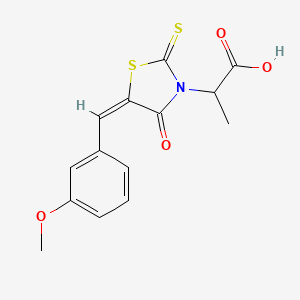 2-[5-(3-methoxybenzylidene)-4-oxo-2-thioxo-1,3-thiazolidin-3-yl]propanoic acid