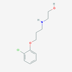 molecular formula C11H16ClNO2 B3860077 2-{[3-(2-chlorophenoxy)propyl]amino}ethanol 
