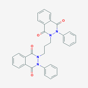 molecular formula C31H24N4O4 B386008 2-[3-(1,4-dioxo-3-phenyl-3,4-dihydro-2(1H)-phthalazinyl)propyl]-3-phenyl-2,3-dihydro-1,4-phthalazinedione 
