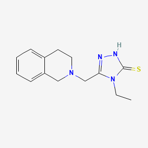 molecular formula C14H18N4S B3860107 5-(3,4-dihydro-2(1H)-isoquinolinylmethyl)-4-ethyl-2,4-dihydro-3H-1,2,4-triazole-3-thione 