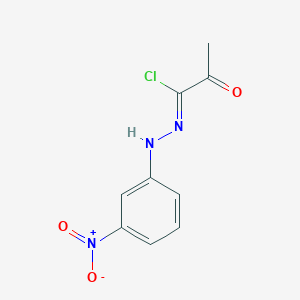 molecular formula C9H8ClN3O3 B386011 N-{3-nitrophenyl}-2-oxopropanehydrazonoyl chloride 