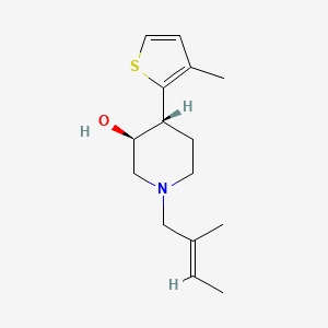 (3S*,4R*)-1-[(2E)-2-methylbut-2-en-1-yl]-4-(3-methyl-2-thienyl)piperidin-3-ol